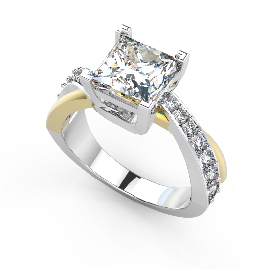 Good Looking Fancy Cut Diamond Engagement Ring